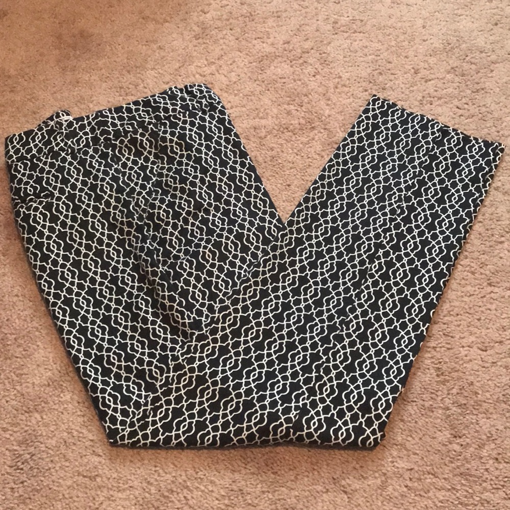 Merona 10 Black/White Ankle Pants